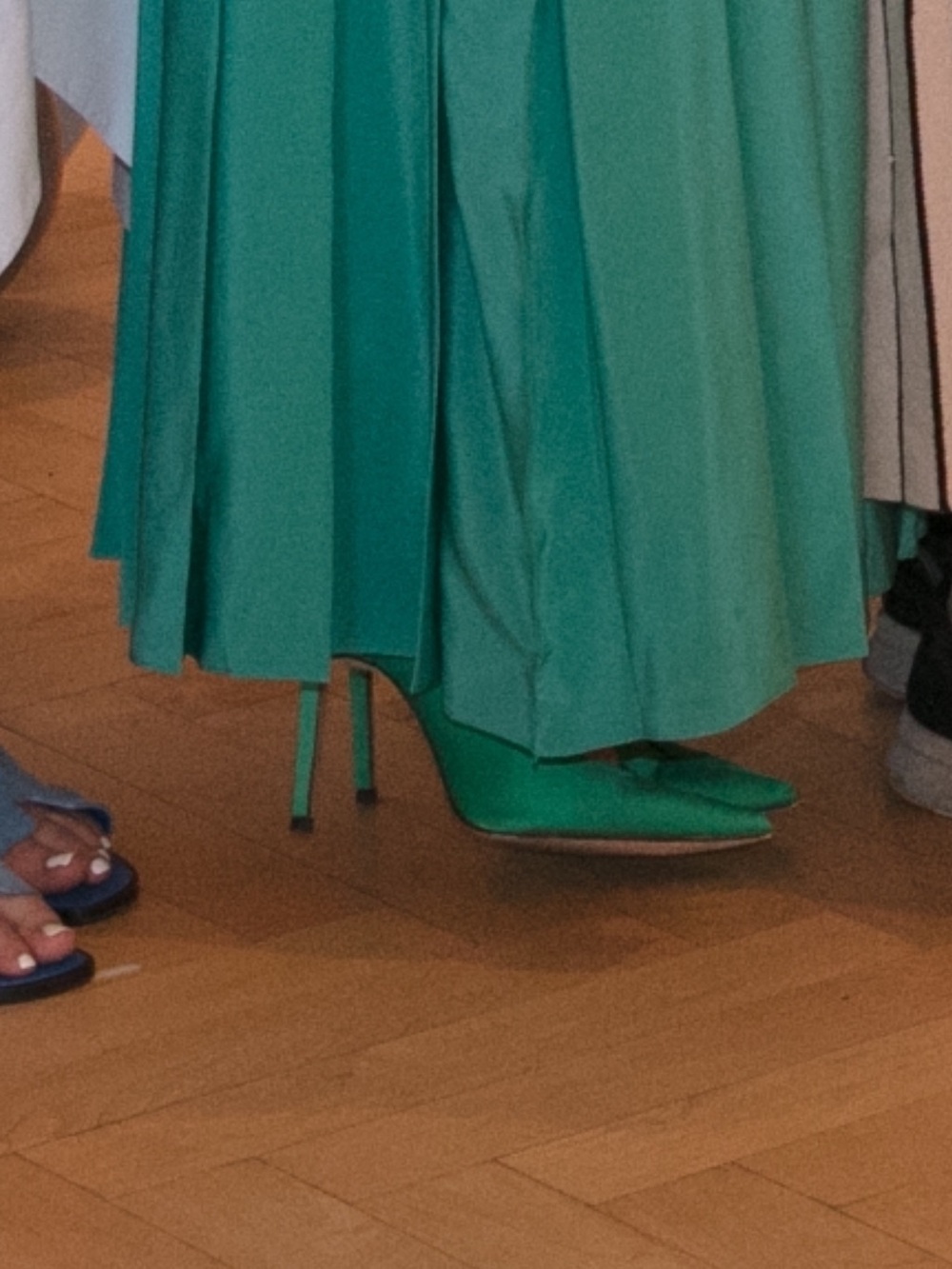Zara Emerald Pointed-Toe Stiletto Heels
